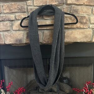 Celeste Charcoal Gray Wool Infinity Scarf